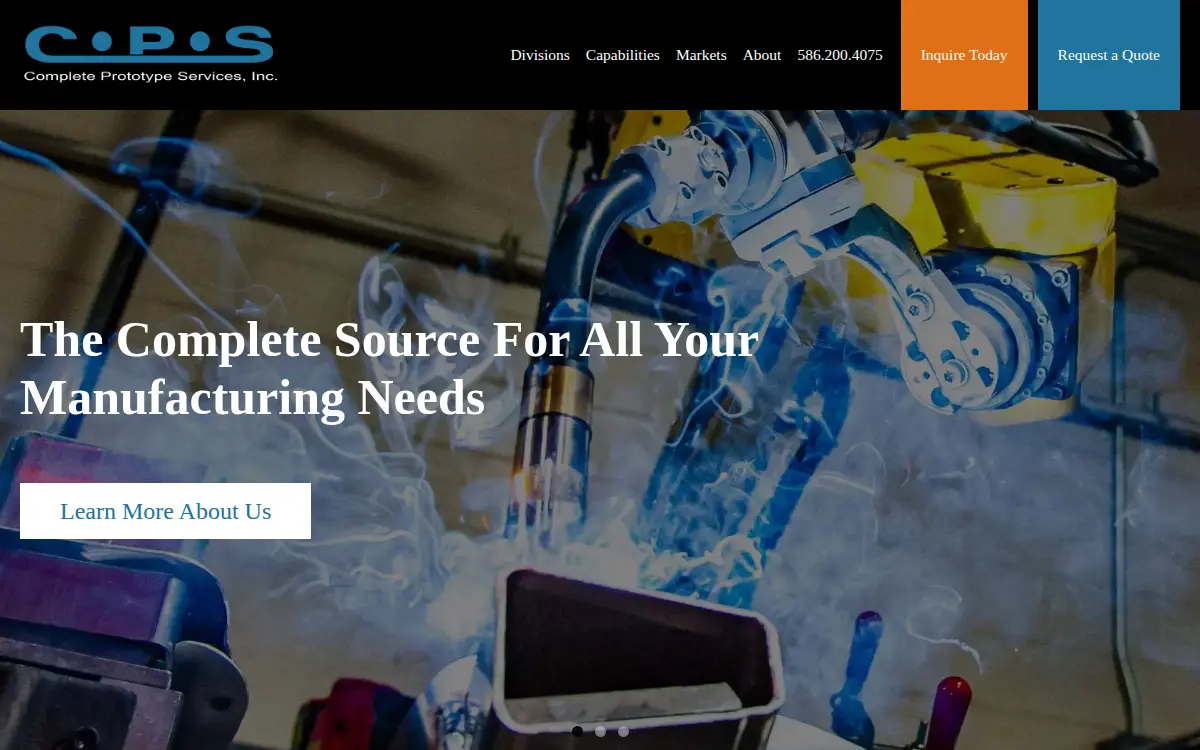 Homepage of Complete Prototype Services INC
