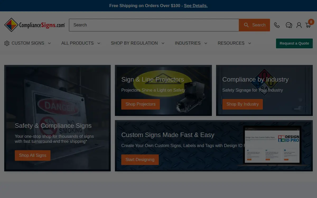 Homepage of Accuform Manufacturing, INC.