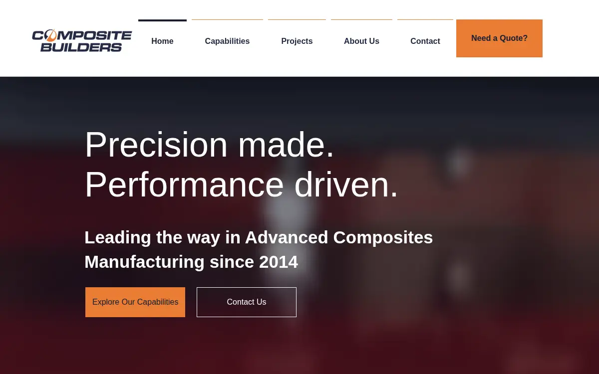 Homepage of Composite Builders LLC