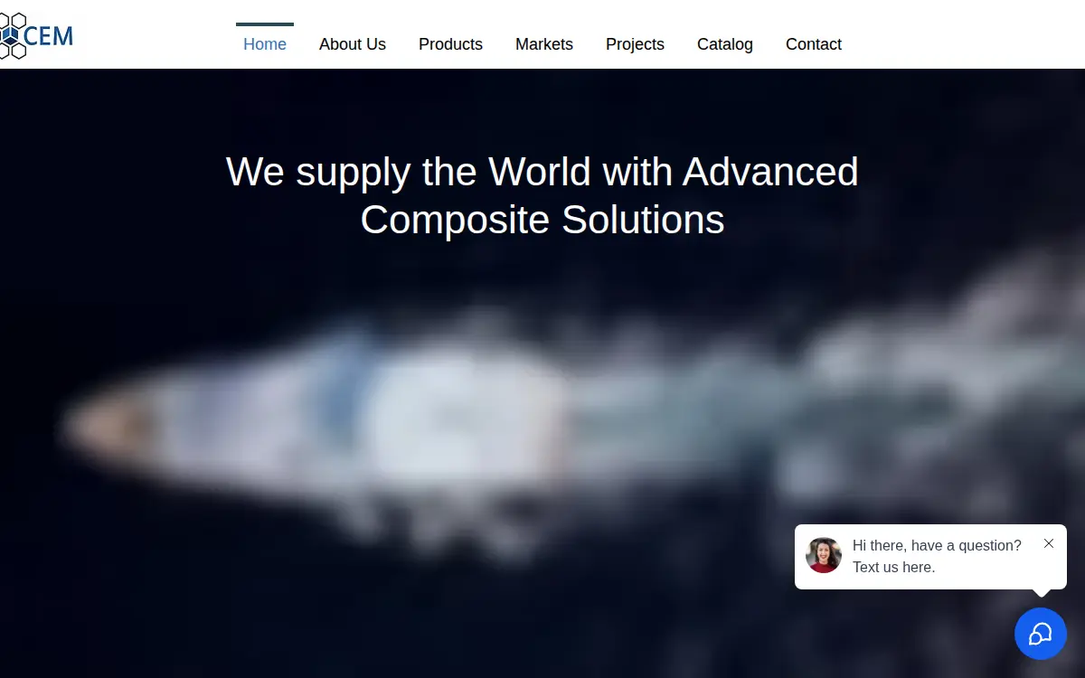 Homepage of Composite Essential Materials, LLC