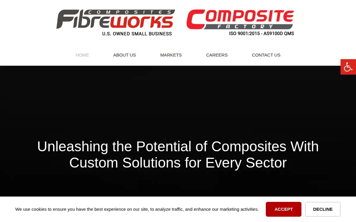 Homepage of Composite Factory, LLC