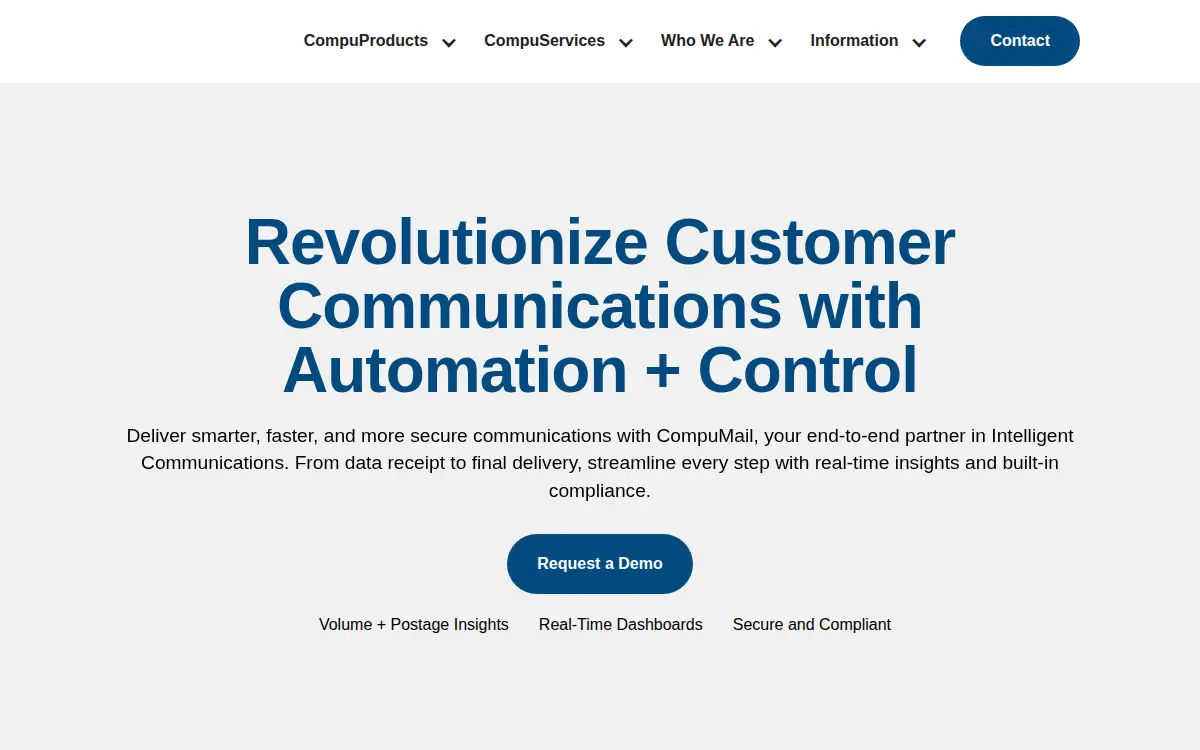 Homepage of Compumail Information Services, INC.