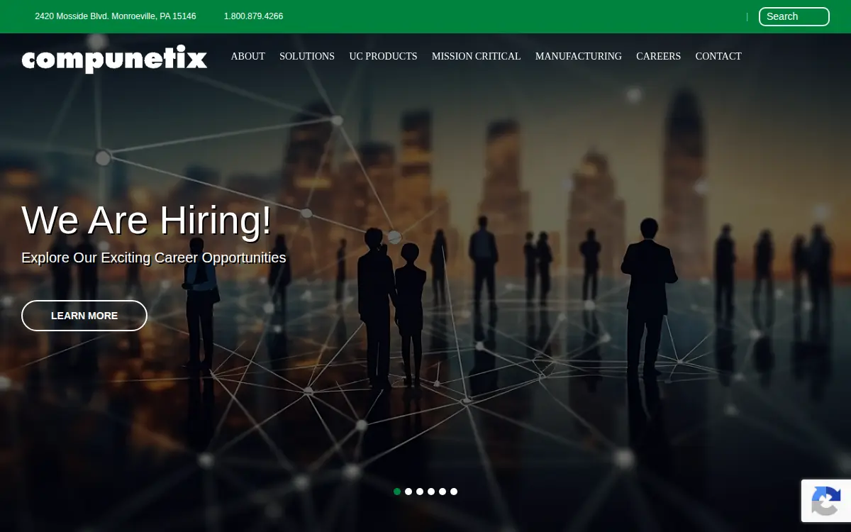 Homepage of Compunetix INC