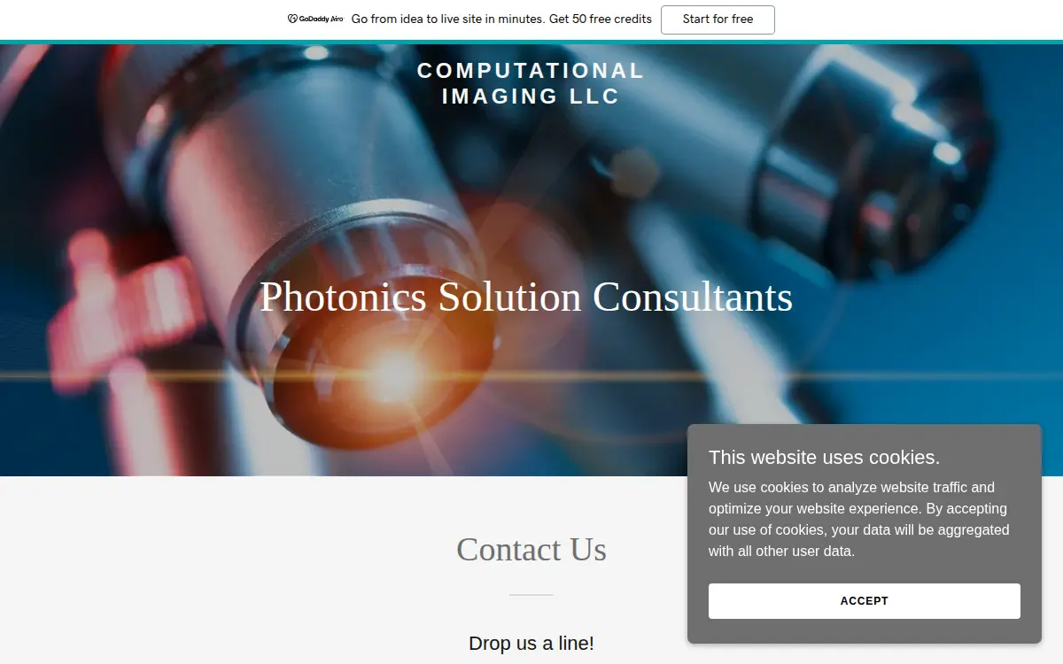 Homepage of Computational Imaging LLC