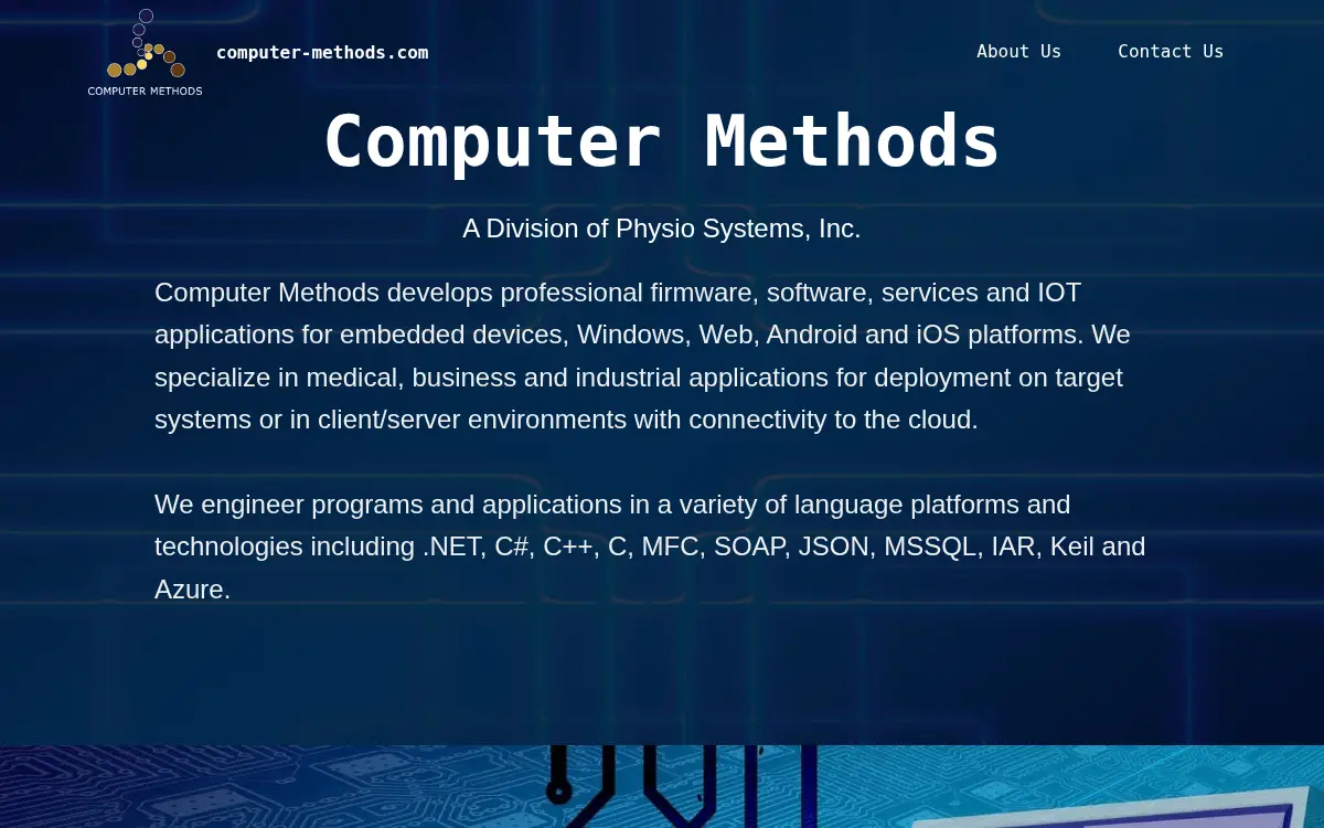 Homepage of Physio Systems, INC.