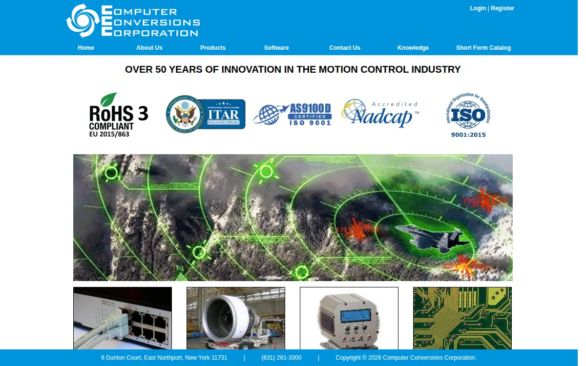 Homepage of Computer Conversions Corporation