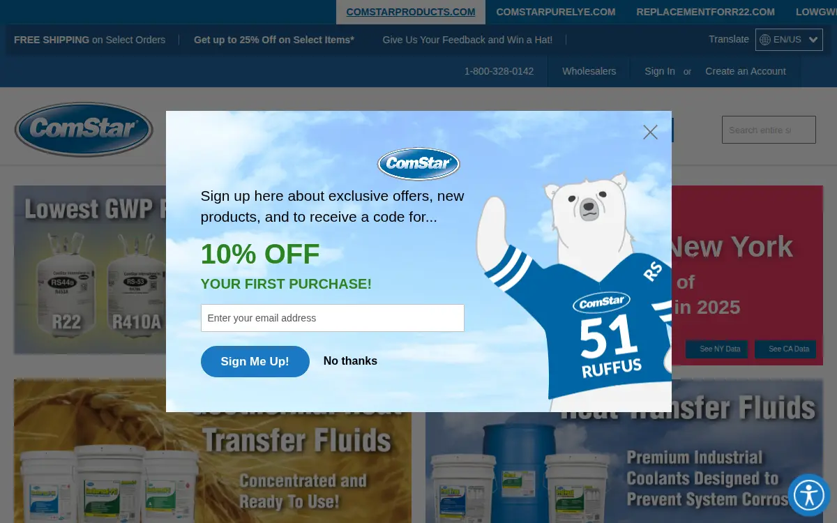 Homepage of Comstar International INC