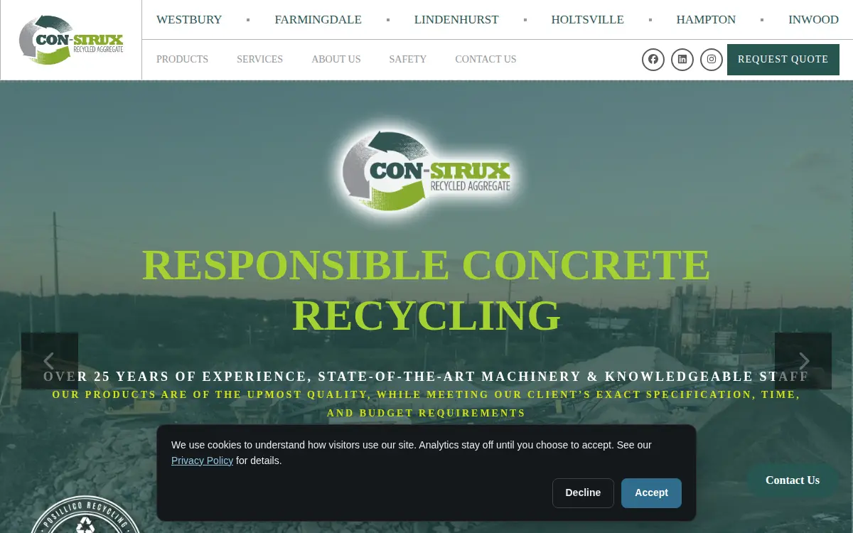 Homepage of Con Strux LLC