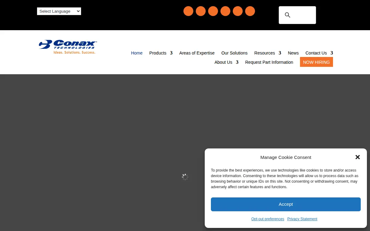 Homepage of Conax Technologies LLC