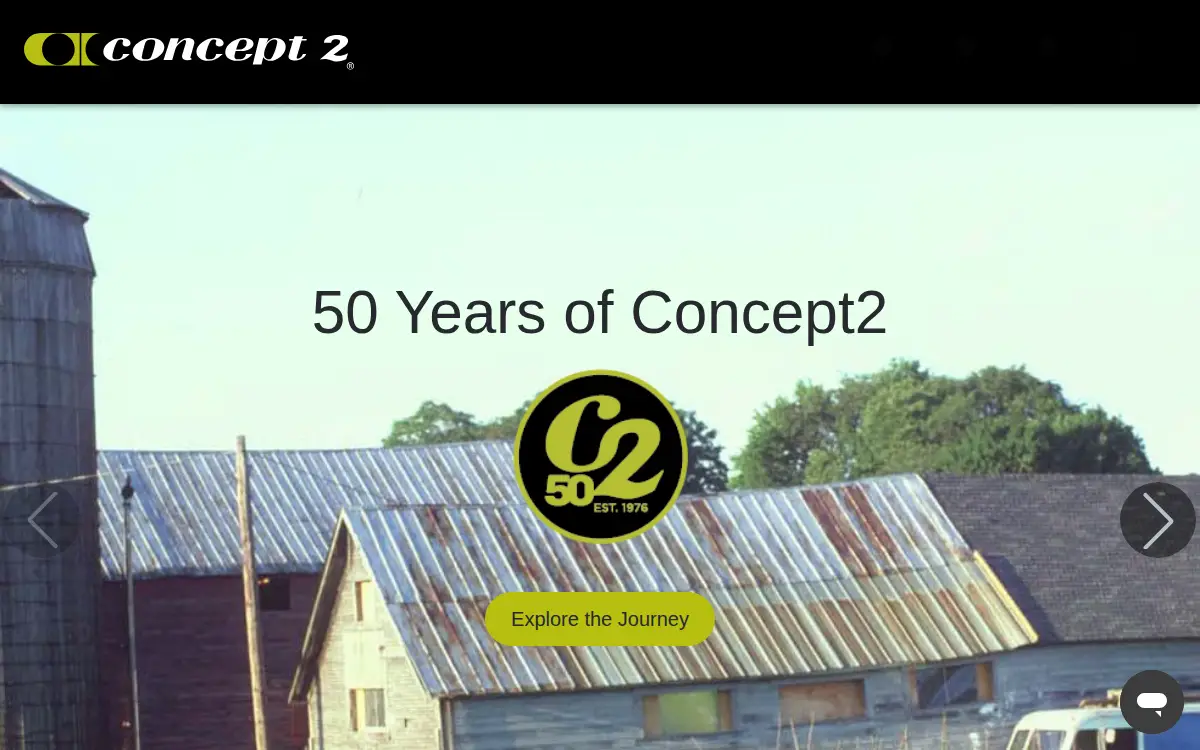 Homepage of Concept2, INC