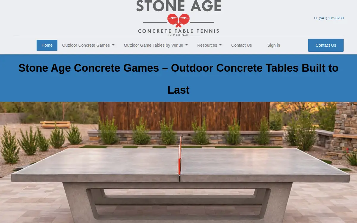 Homepage of Stone Age Concrete Games INC