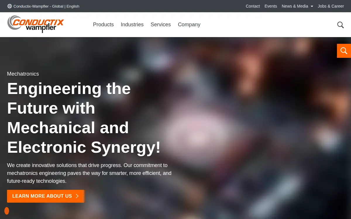 Homepage of Conductix INC