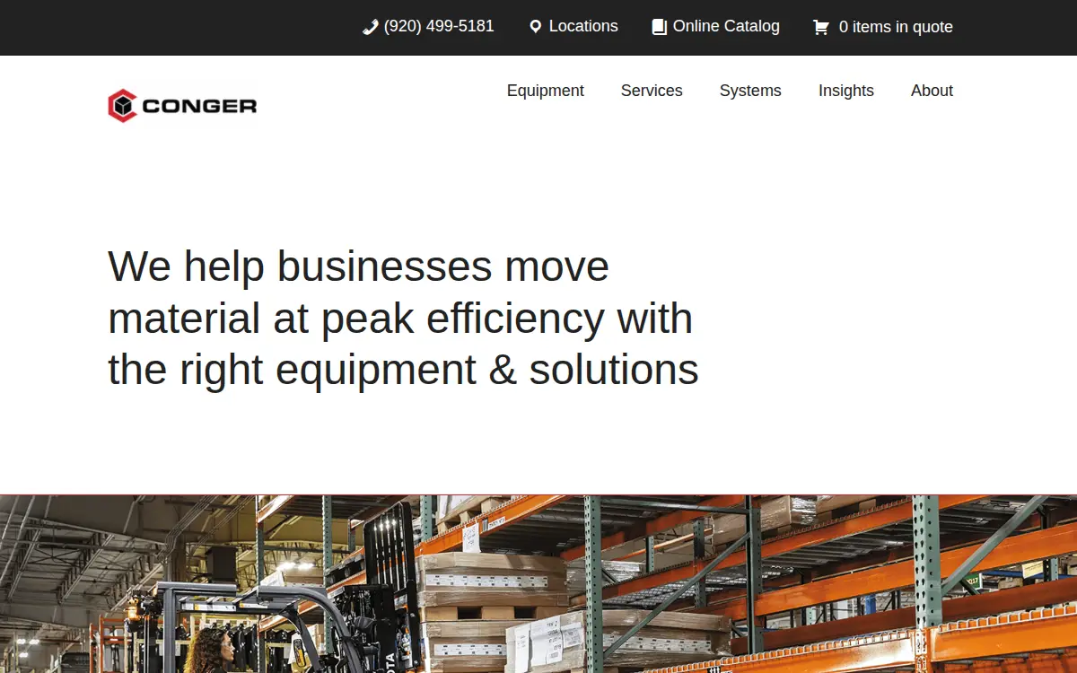 Homepage of Conger Industries INC.