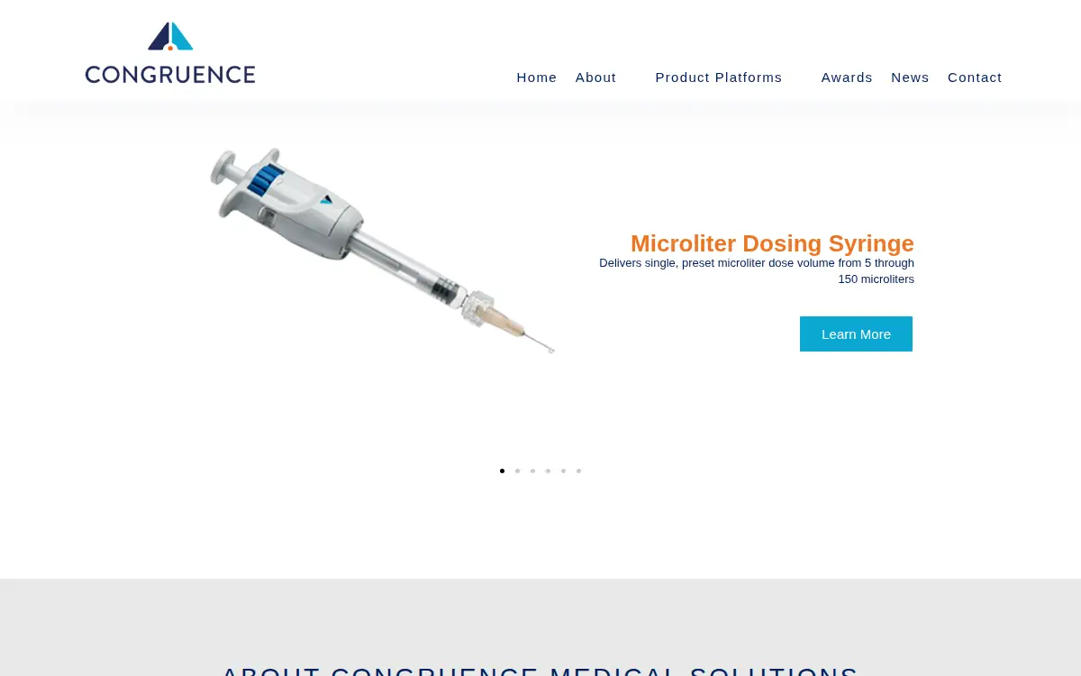 Homepage of Congruence Medical Solutions LLC