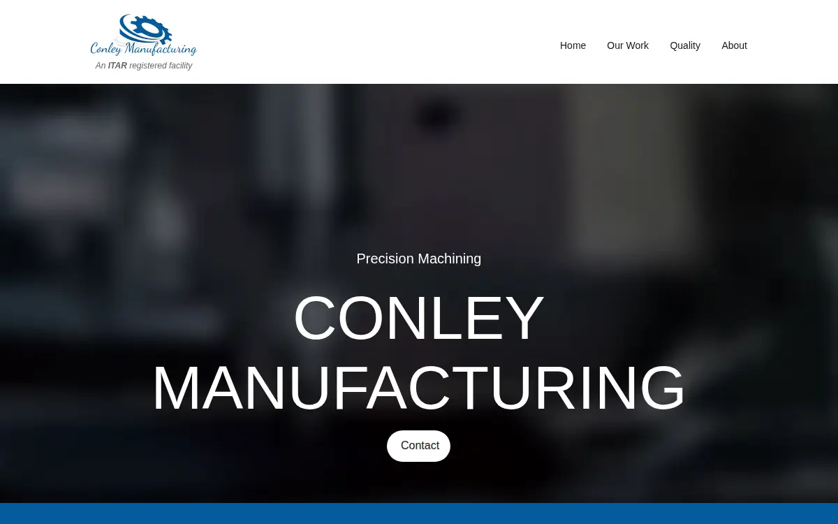Homepage of Conley Manufacturing INC