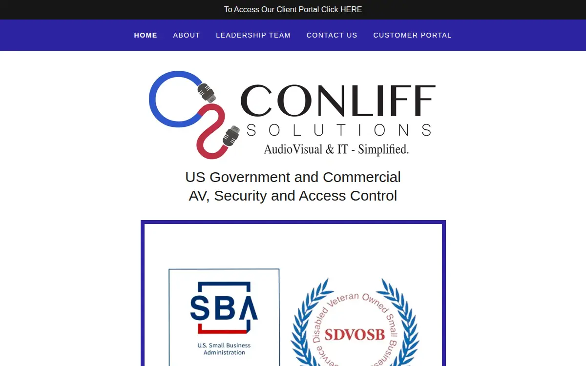 Homepage of Conliff Solutions LLC