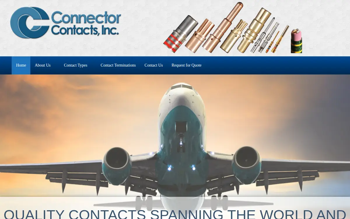 Homepage of Connector Contacts, INC