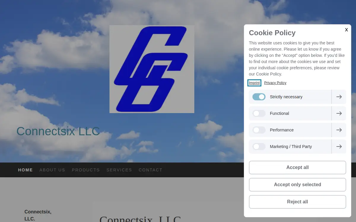 Homepage of Connectsix LLC