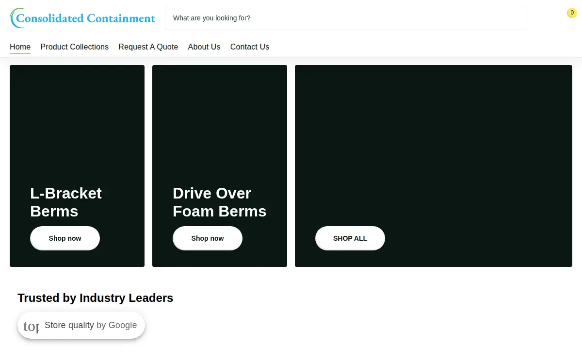 Homepage of Consolidated Containment LLC