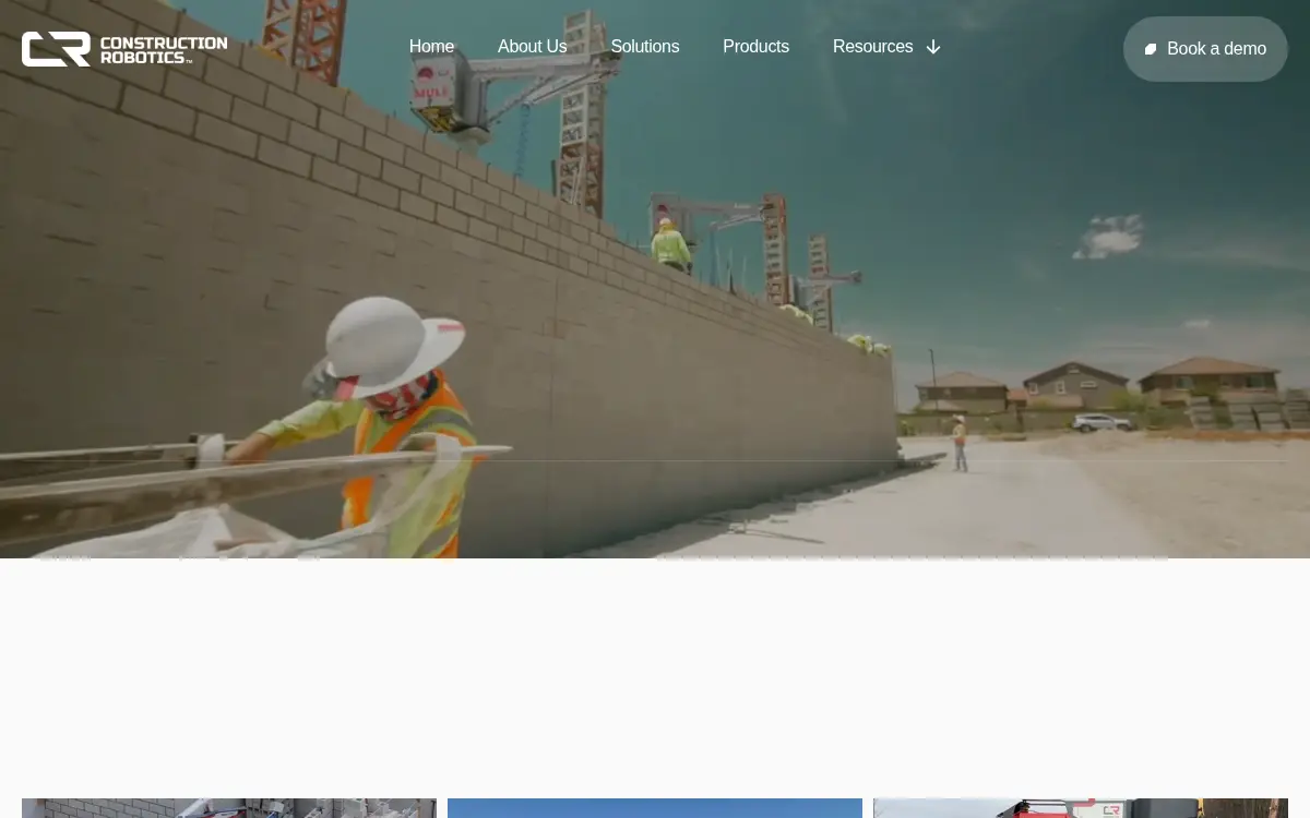 Homepage of Construction Robotics LLC