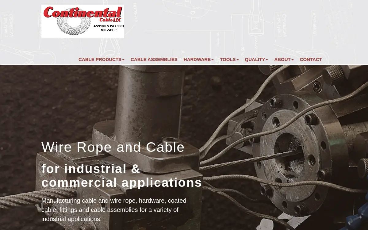 Homepage of Continental Cable, LLC