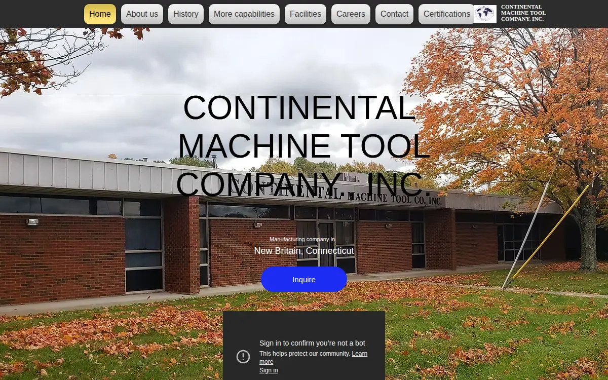 Homepage of Continental Machine Tool Co., INC.