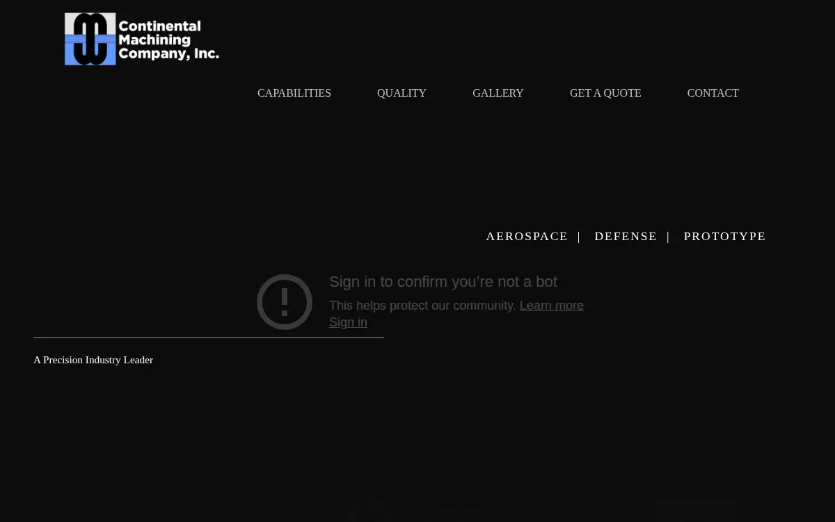 Homepage of Continental Machining CO
