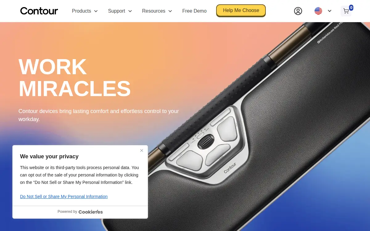 Homepage of Contour Innovations LLC