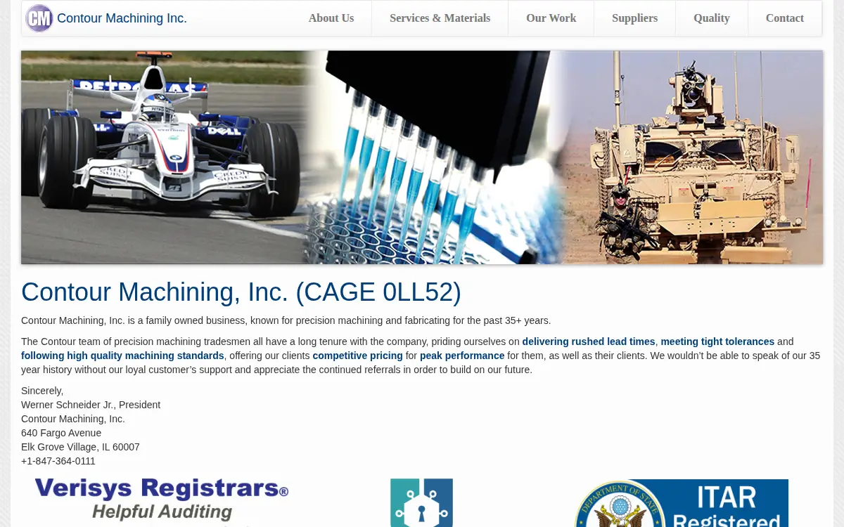 Homepage of Contour Machining INC