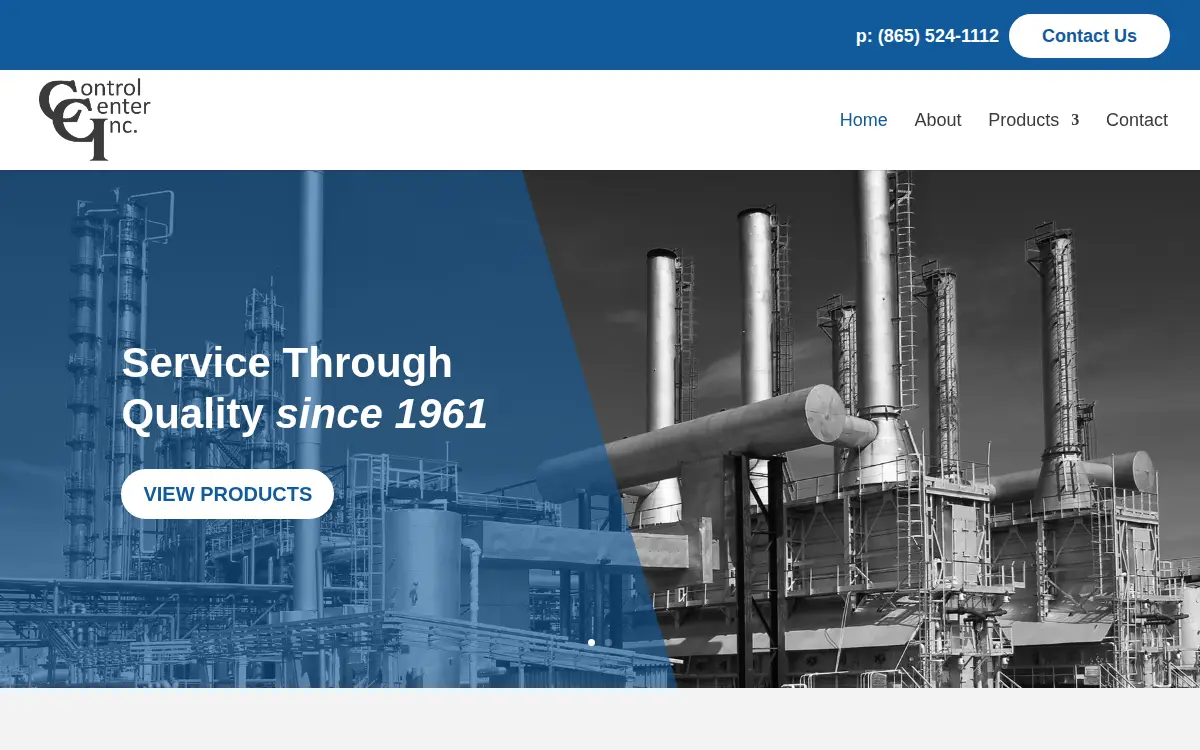 Homepage of Control Center, Incorporated