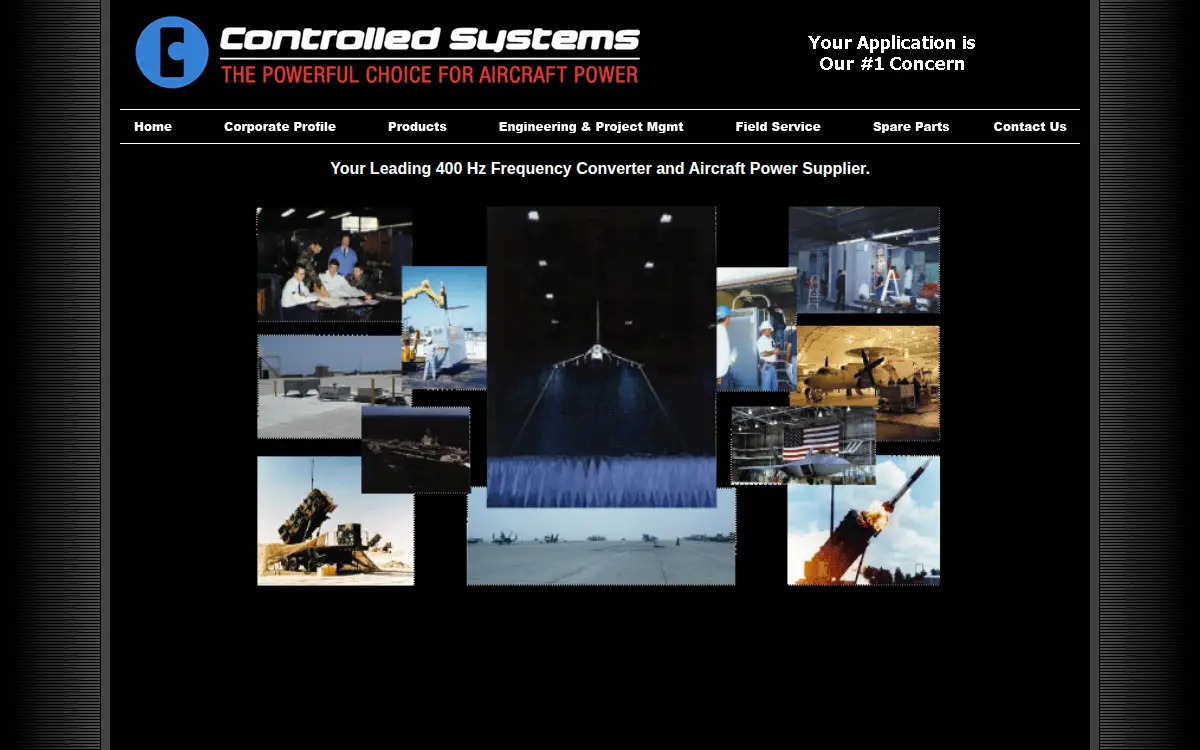 Homepage of Controlled Systems Sales Company