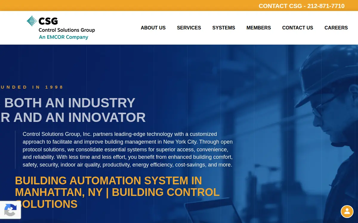 Homepage of Control Solutions Group, INC