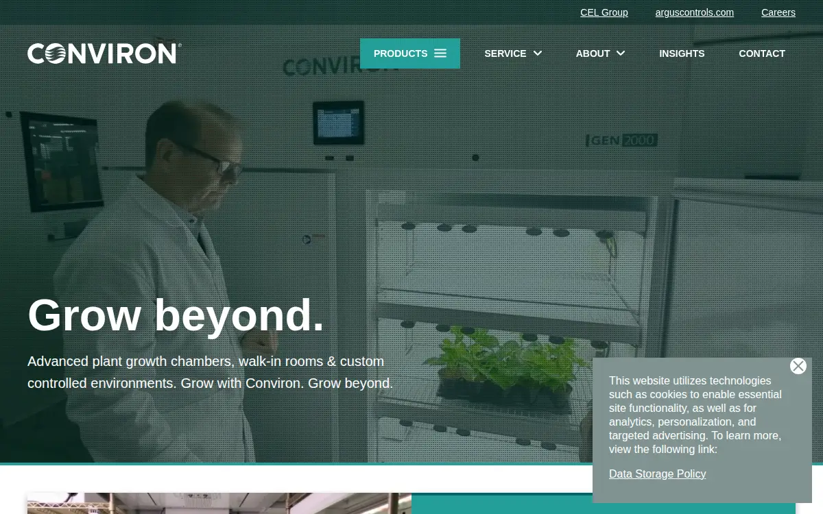 Homepage of Controlled Environments INC.