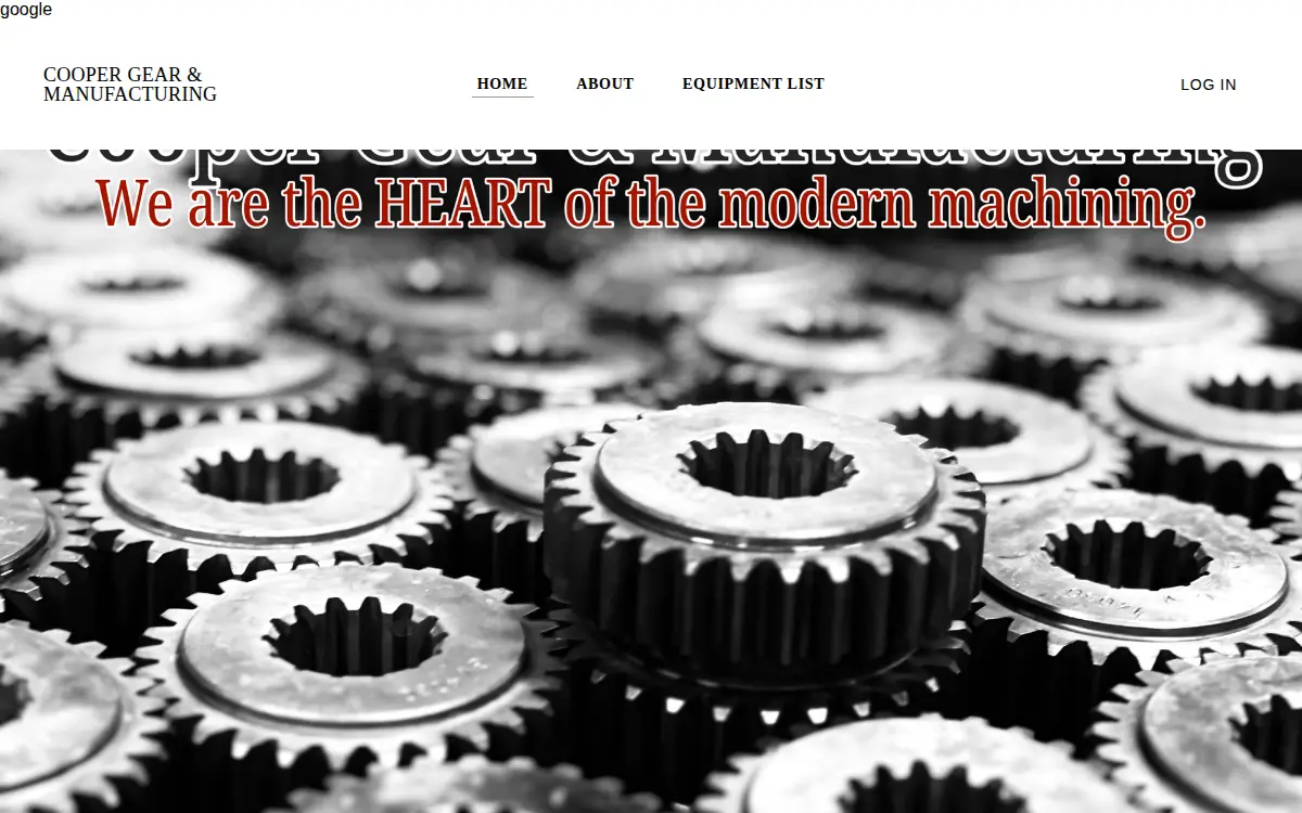Homepage of Cooper Gear and Manufacturing, INC.