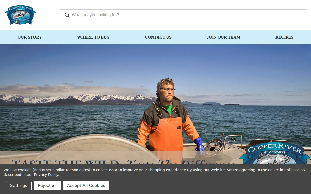 Homepage of Copper River Seafoods INC