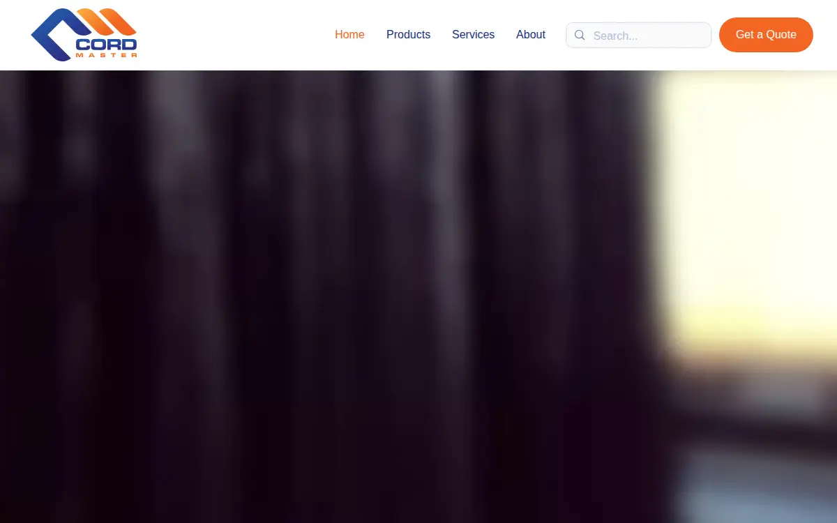 Homepage of Cordmaster Engineering Company, INC.