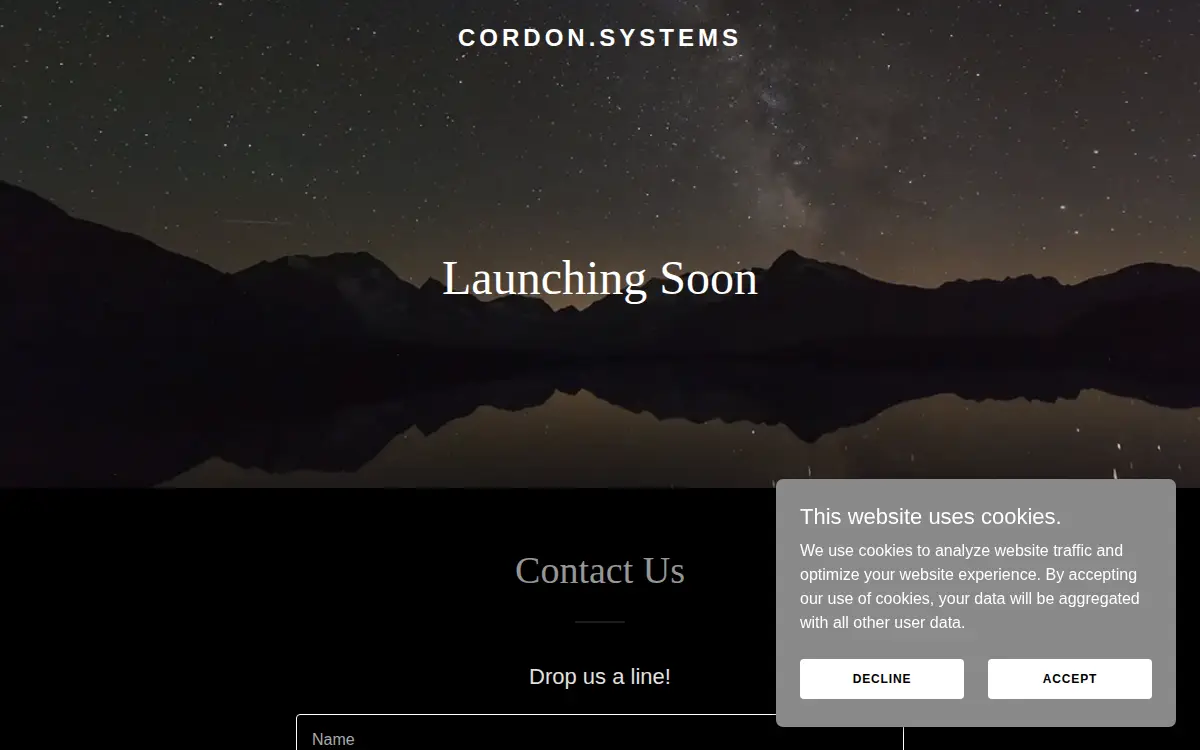 Homepage of Cordon INC