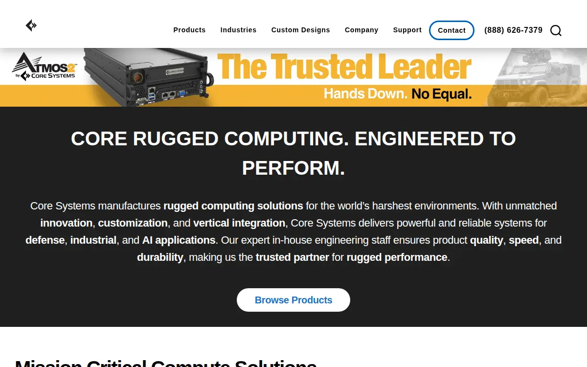 Homepage of Rugged Systems INC.