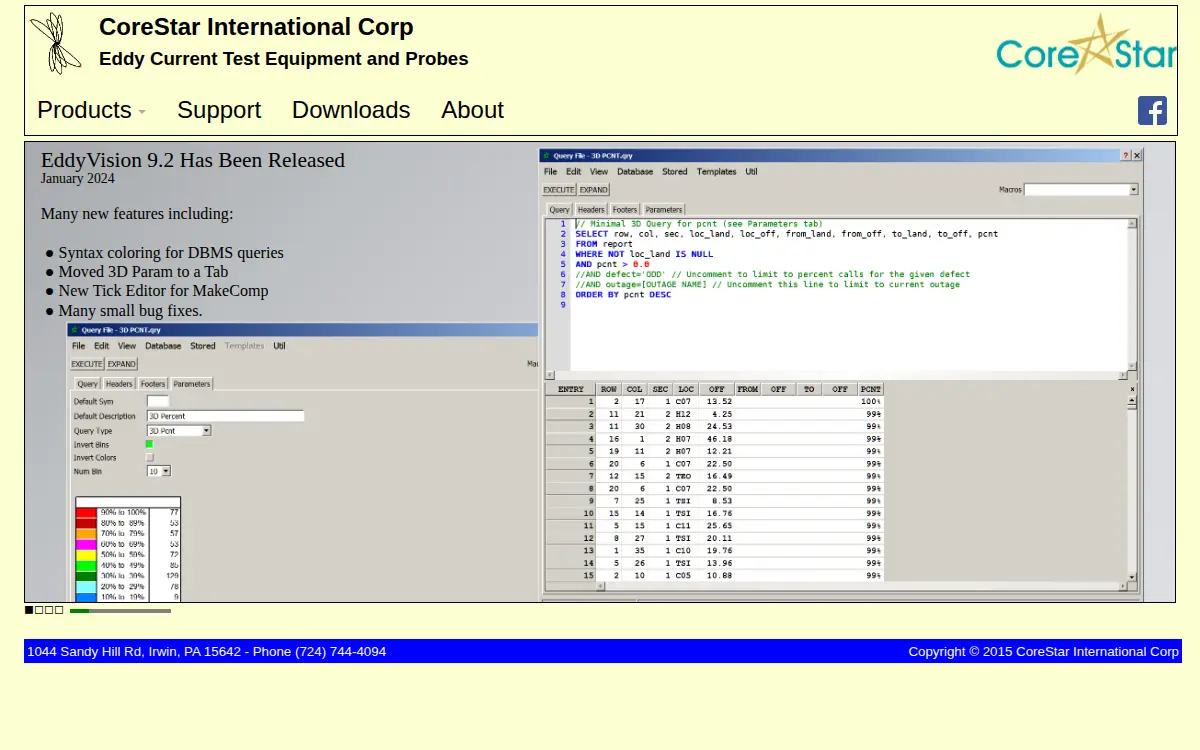 Homepage of Corestar International Corporation