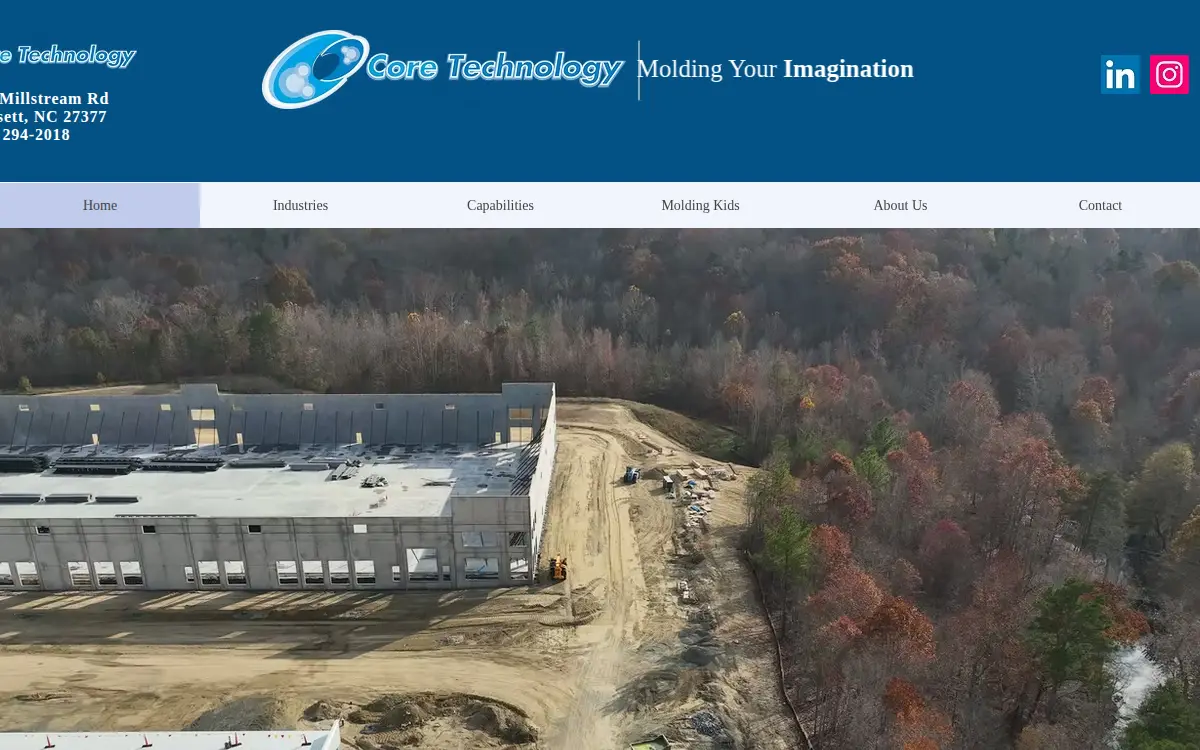 Homepage of Core Technology Molding CORP