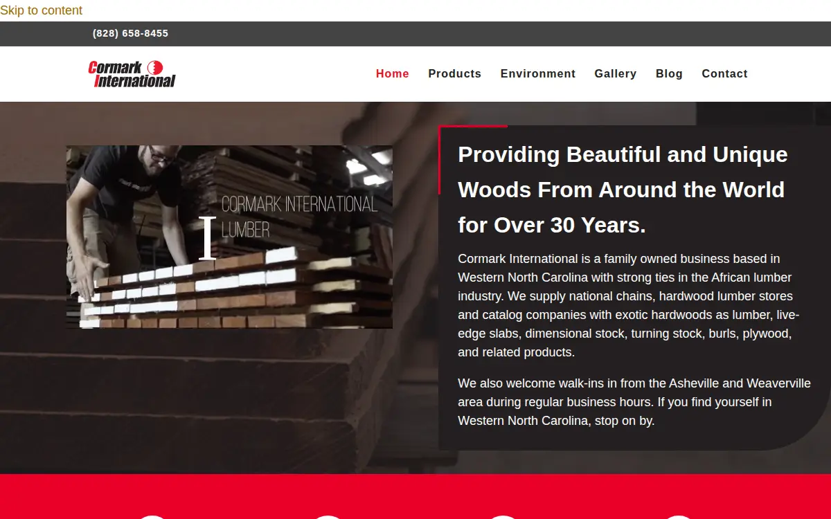 Homepage of Cormark International, INC