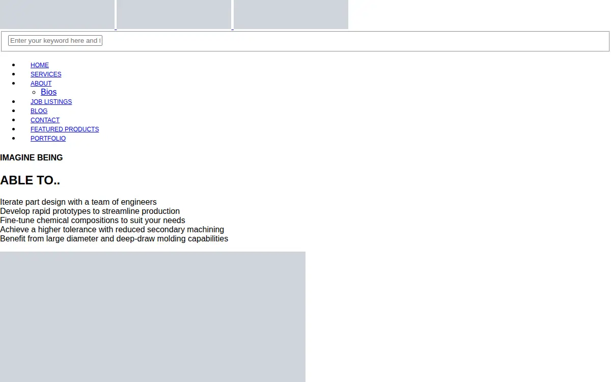 Homepage of Cornerstone Composites INC