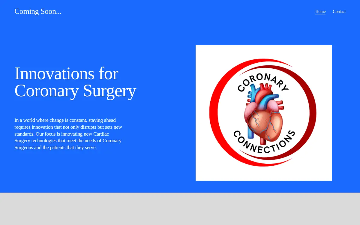 Homepage of Coronary Connections, INC.