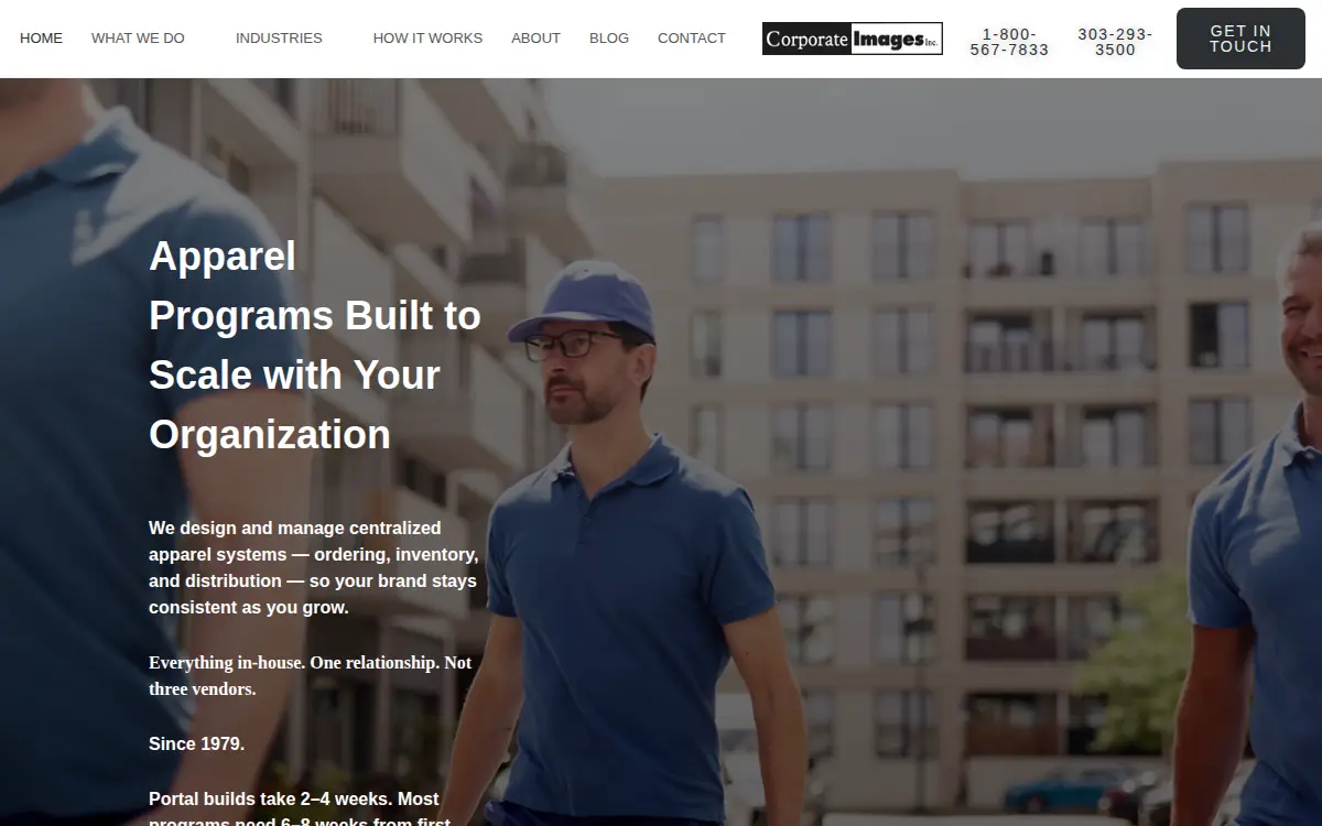Homepage of Corporate Images, INC.