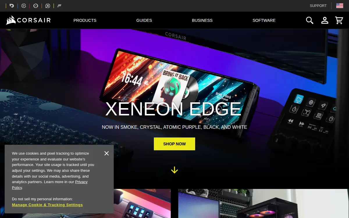 Homepage of Corsair Memory, INC.