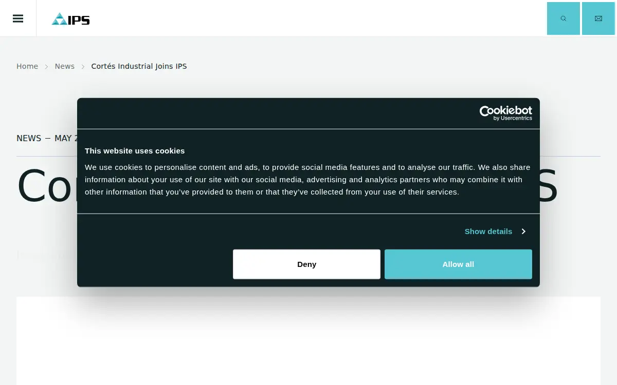 Homepage of Cortes Industrial Organization INC