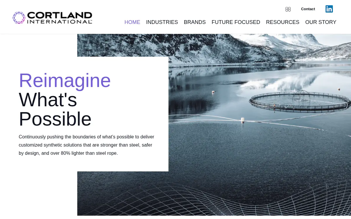 Homepage of Cortland Industrial LLC