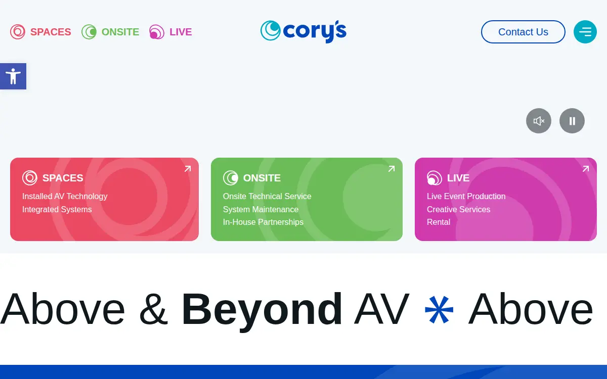 Homepage of Cory''s Audio Visual Services, L.l.c.
