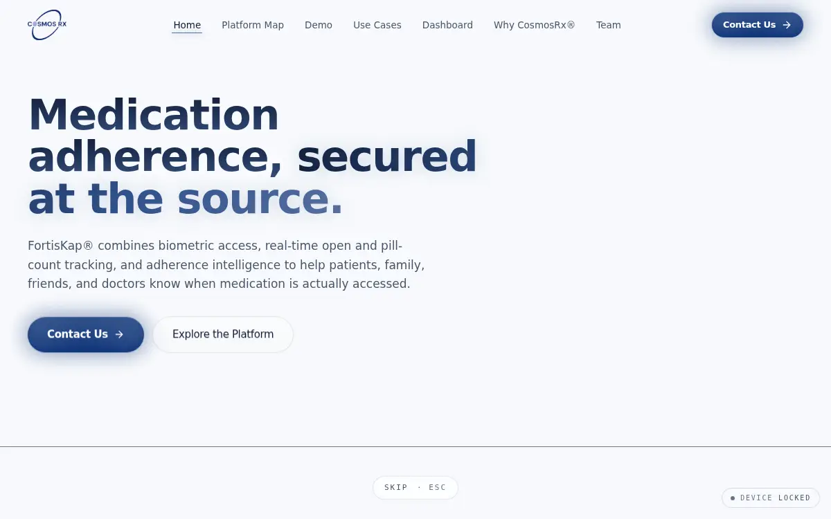 Homepage of Cosmos Pharmaceuticals INC.