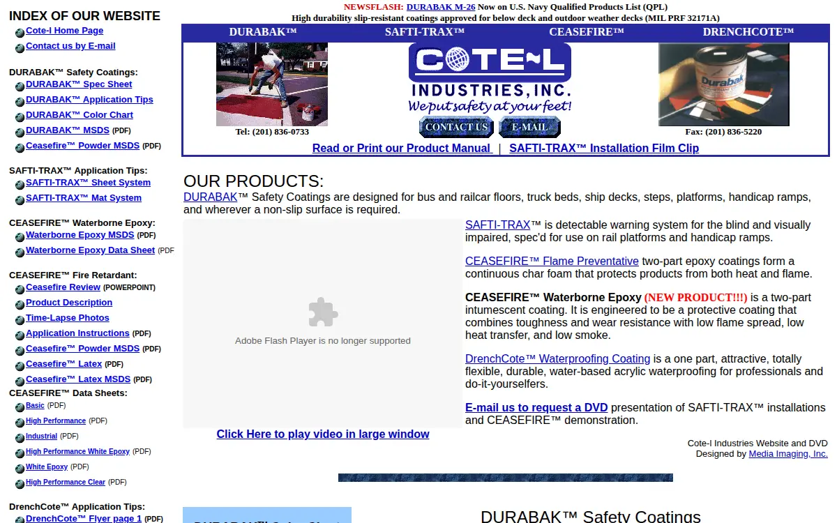Homepage of Cote-l Industries INC